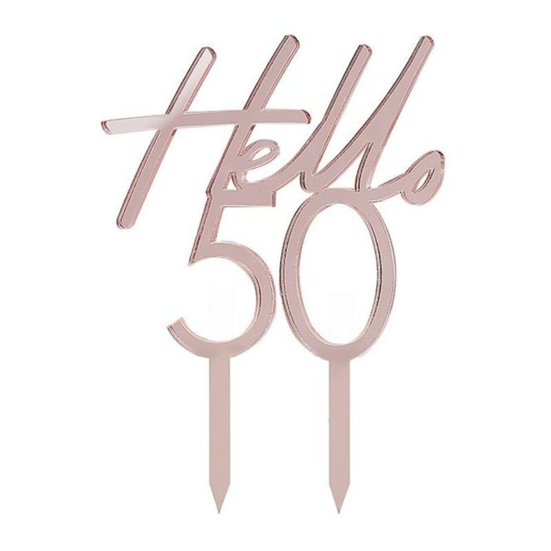Hello Fifty cake decoration