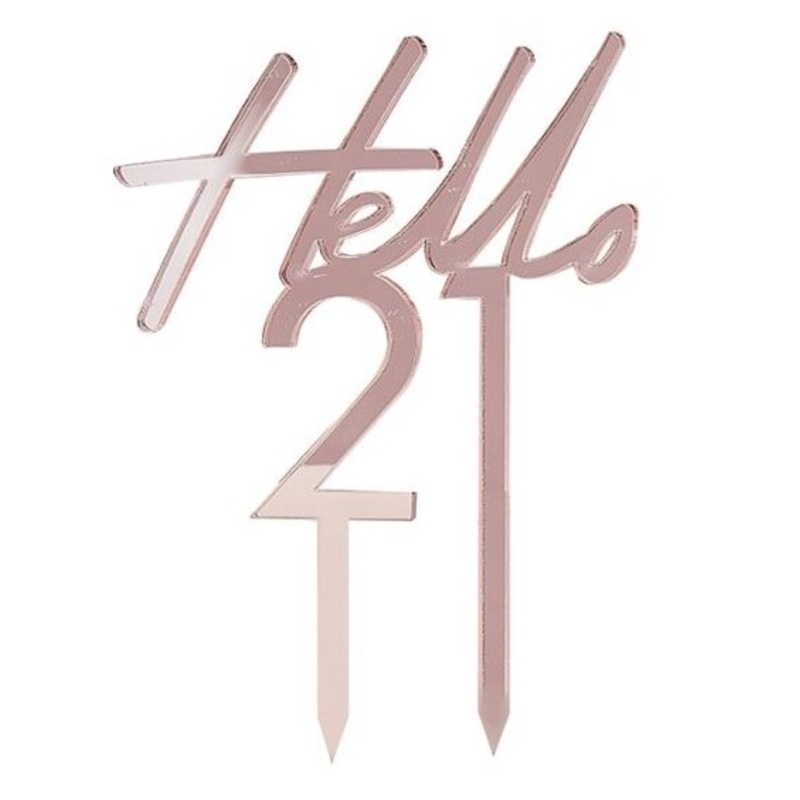 Hello Twenty-one cake decoration