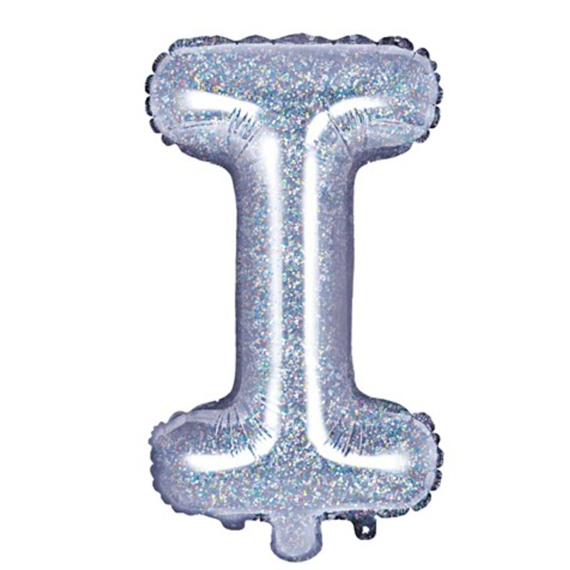 Holographic I foil balloon 35cm