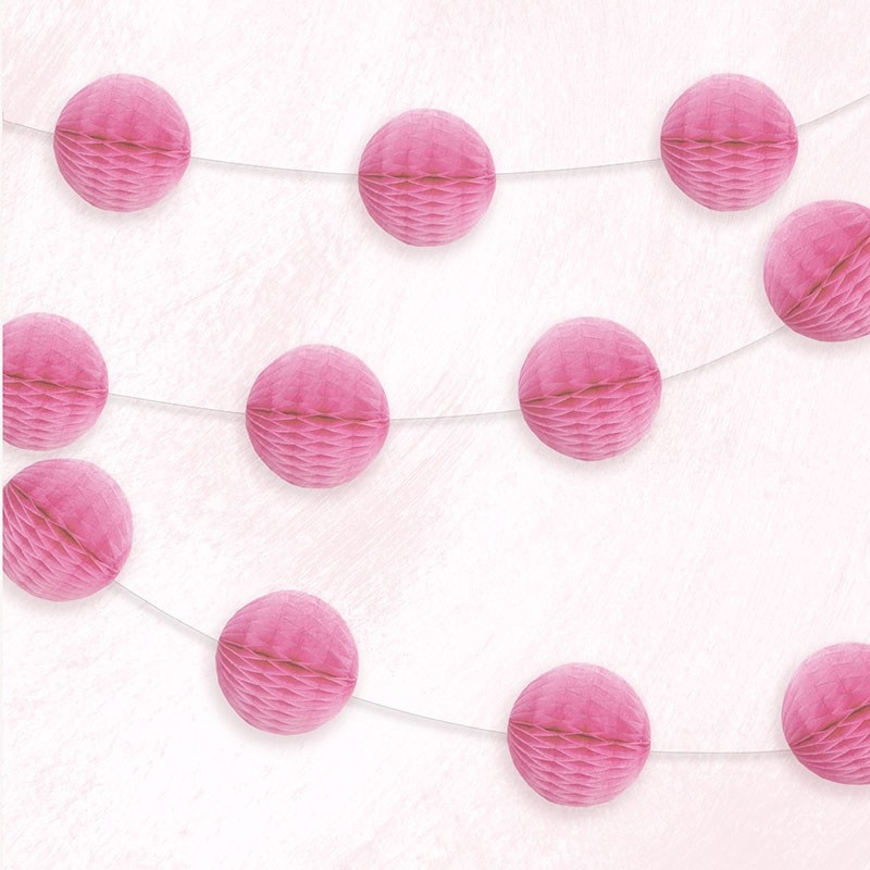 Honeycomb Garland Party Night Magenta 213cm
