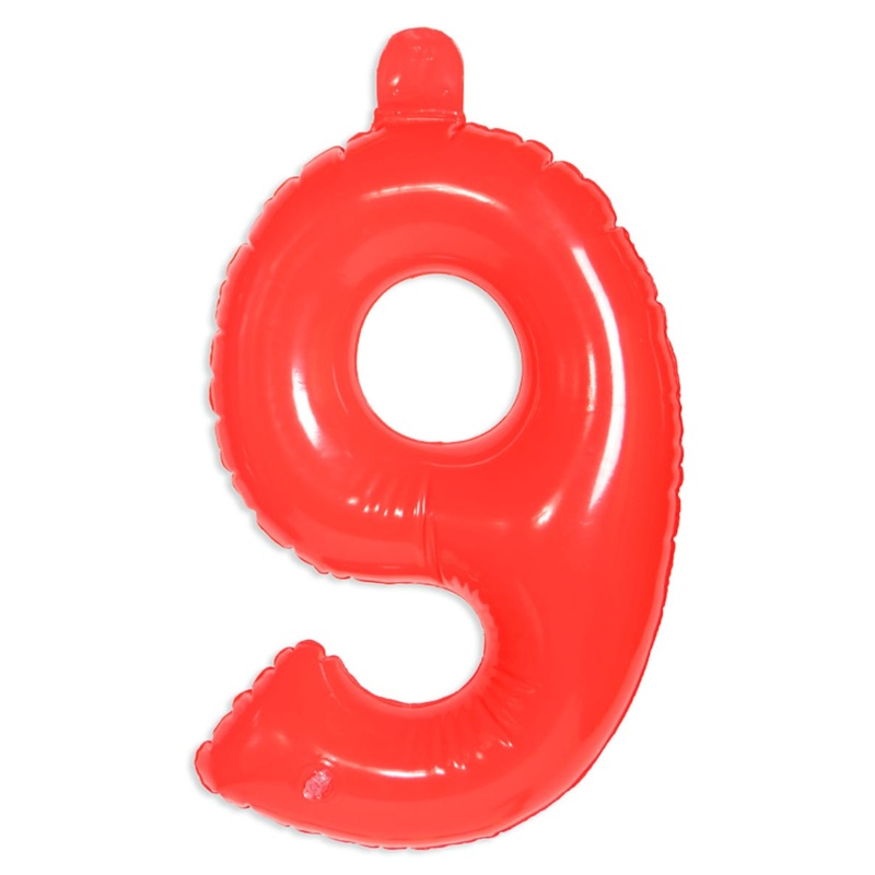 Inflatable number 9 red