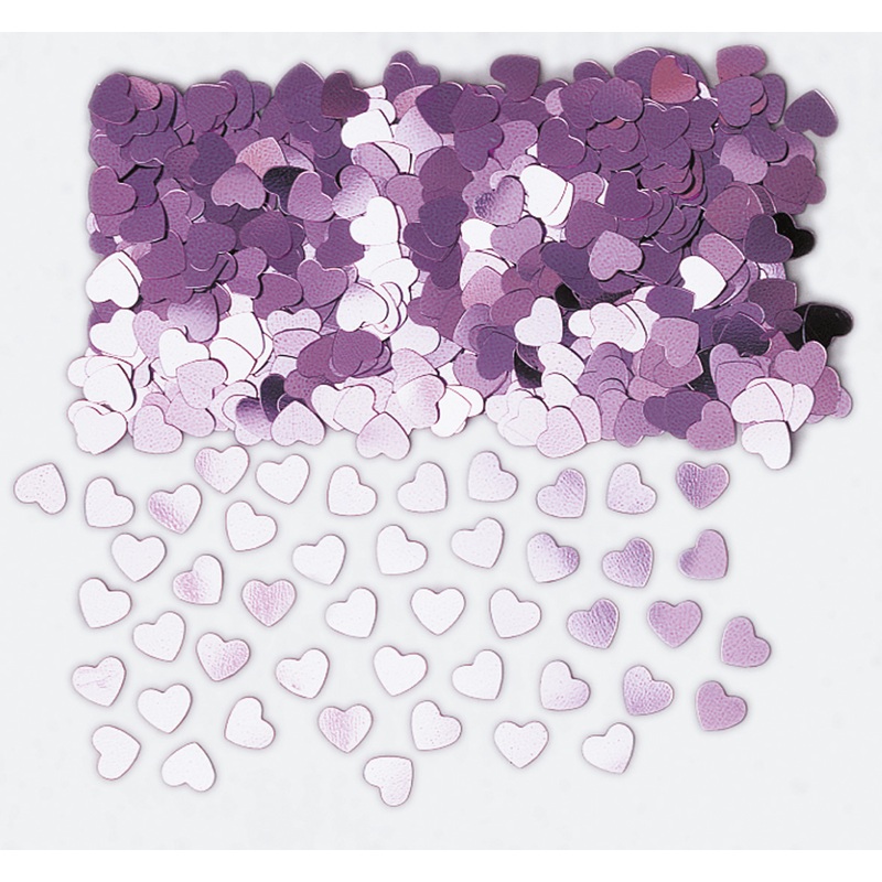 Liebesglck heart sprinkle decoration lilac metallic 14g