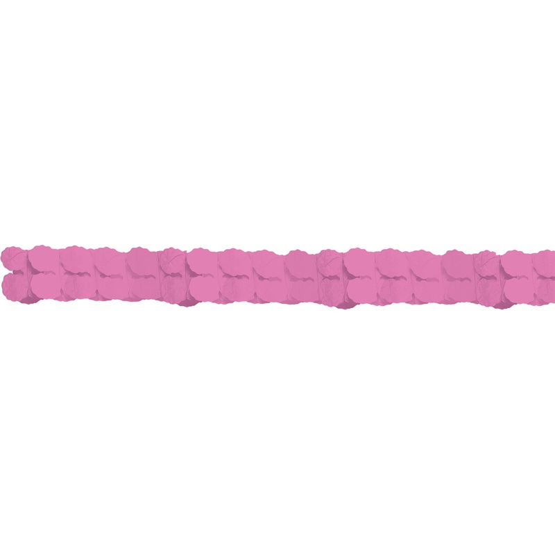 Pink decorative paper garland 3.65m