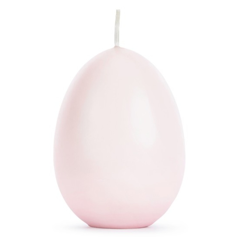 Pink Easter Brunch Egg Candle 10cm