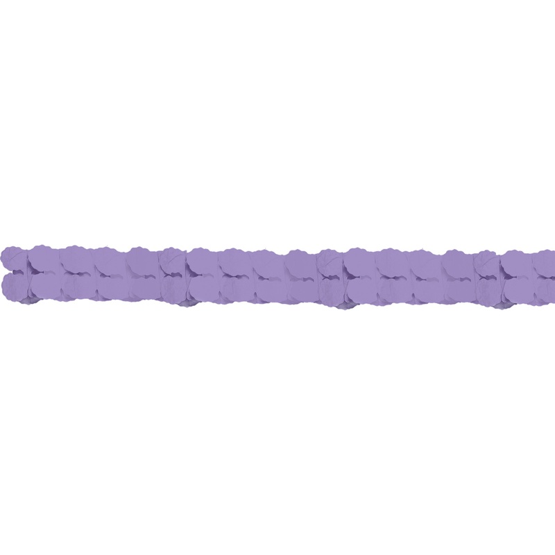 Purple decorative paper garland 3.65m