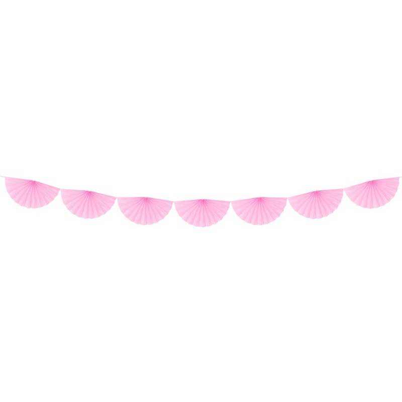 Rosette garland Daphne pink 3m x 40cm