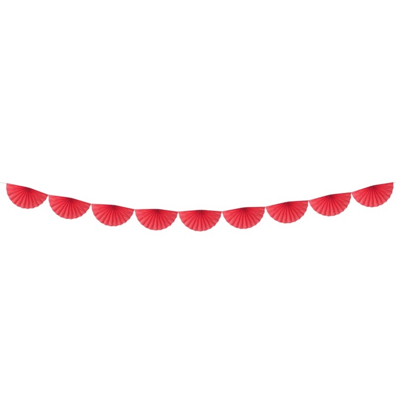 Rosette garland Daphne red 3m x 30cm