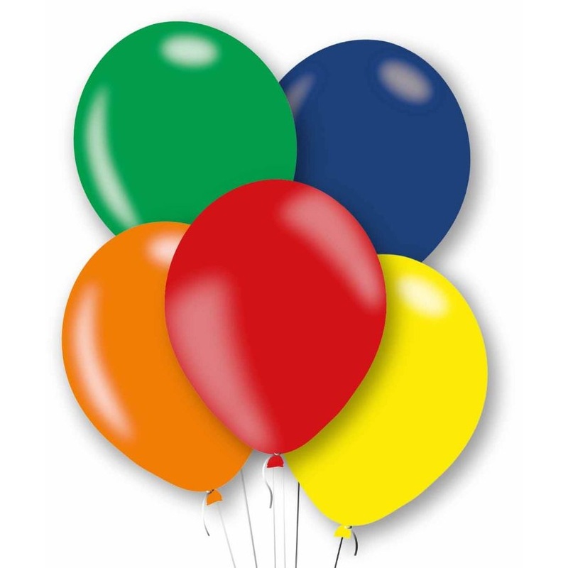 10 colorful latex balloons metallic 27.5cm