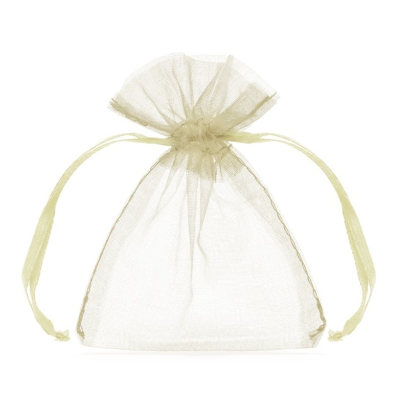 10 Cream Organza Bags Pearl 7.5 x 10cm