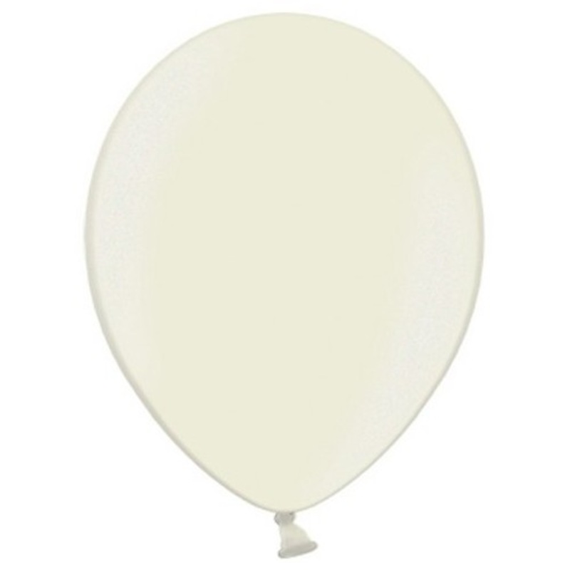 10 party star metallic balloons cream 30cm