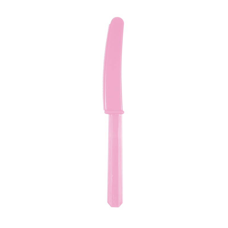 10 plastic knives Mila pink