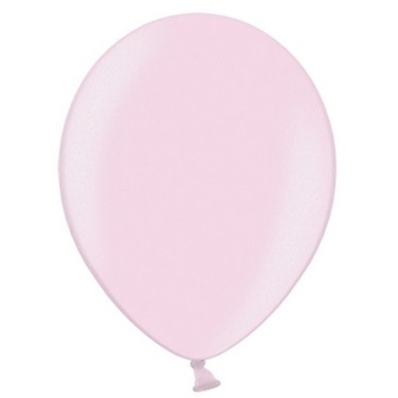 100 Celebration metallic balloons light pink 25cm