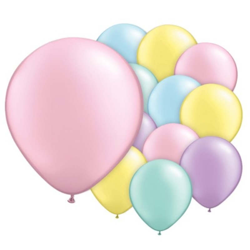 100 colorful pastel latex balloons 12.7cm