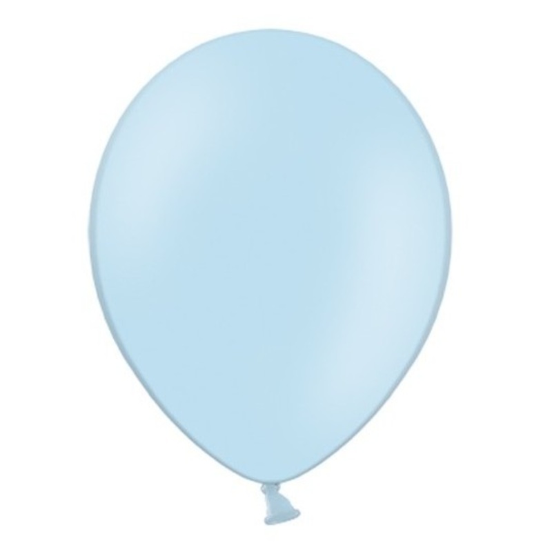 100 latex balloons sky blue 35cm