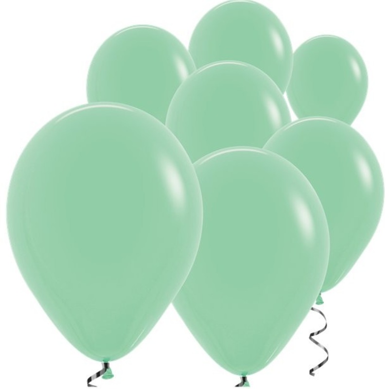 100 mint green balloons Rumba 12.7cm