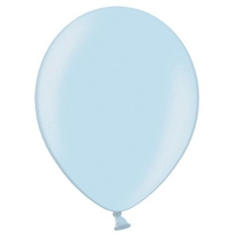 100 Partystar metallic balloons pastel blue 27cm