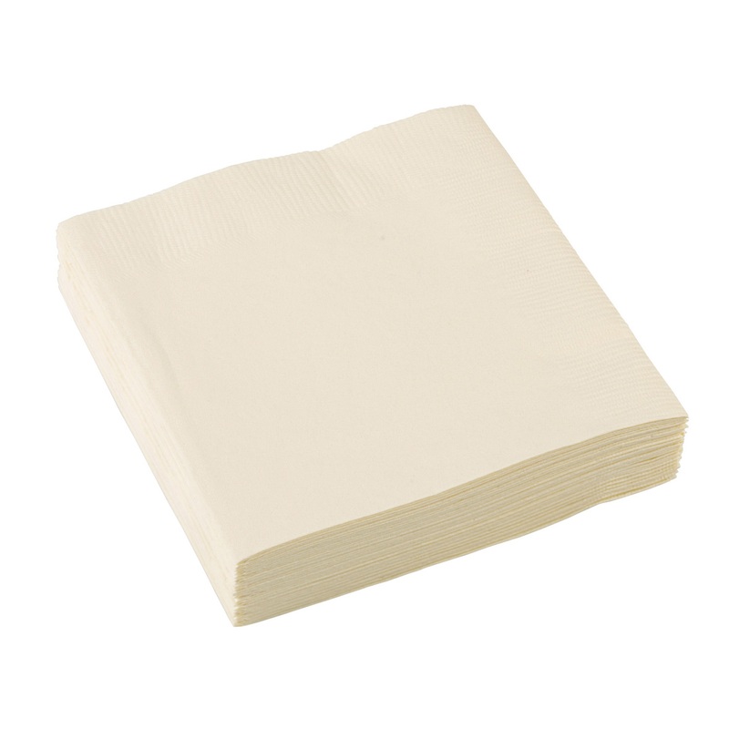 20 party buffet paper napkins vanilla