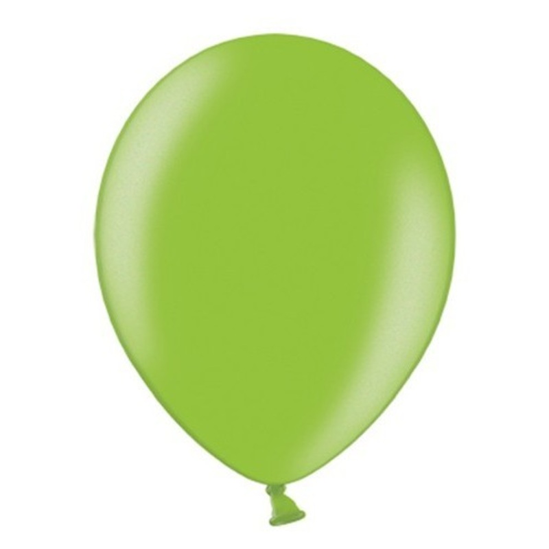 20 party star metallic balloons apple green 27cm