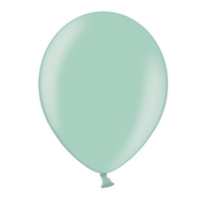20 party star metallic balloons mint 23cm