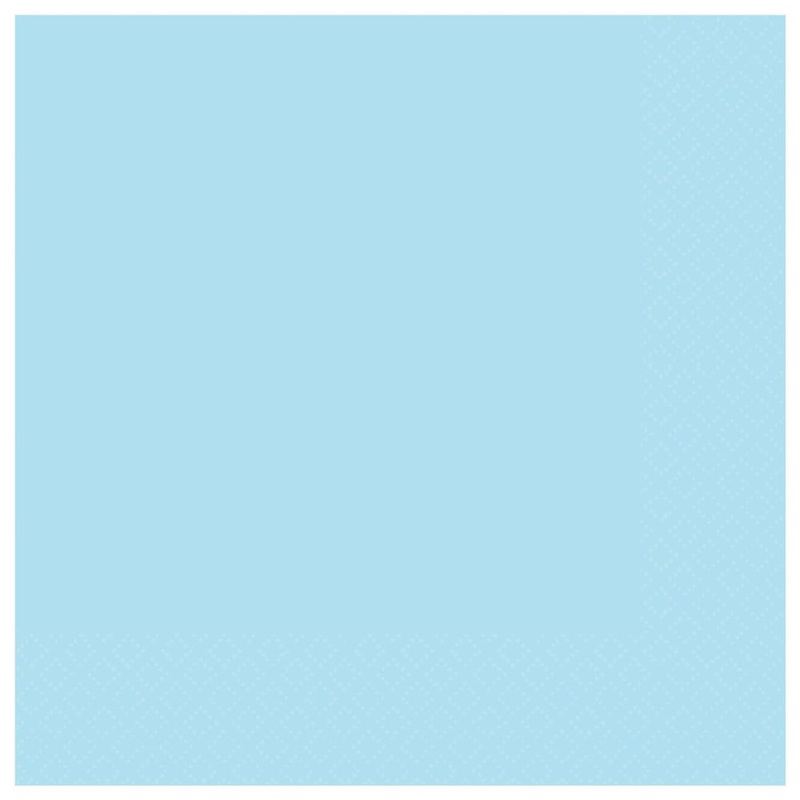 20 sky blue eco napkins 33cm
