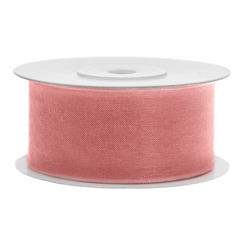 25m chiffon ribbon dusky pink