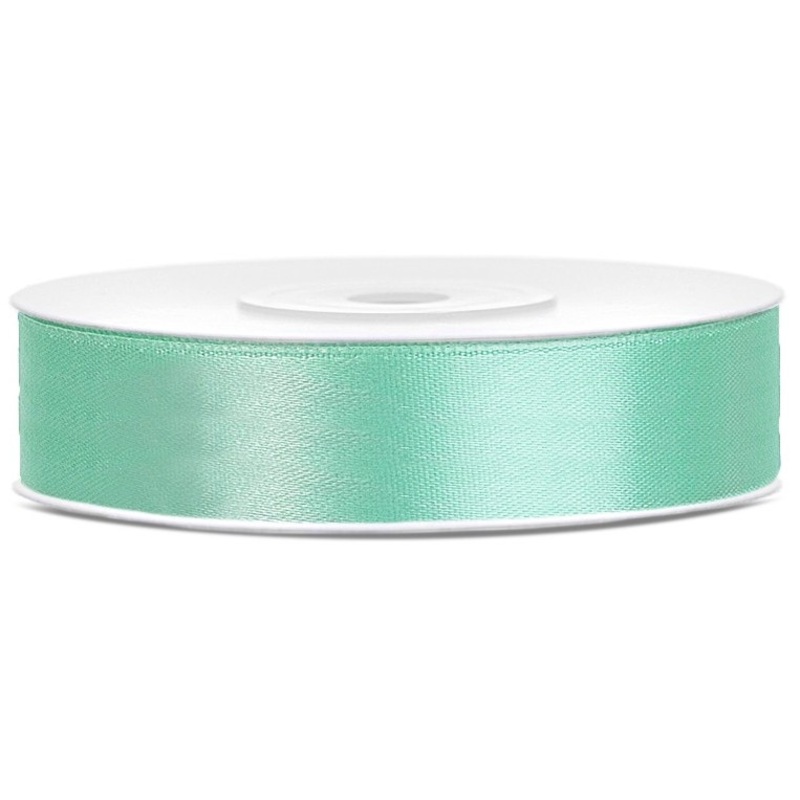 25m satin gift ribbon mint 12mm wide