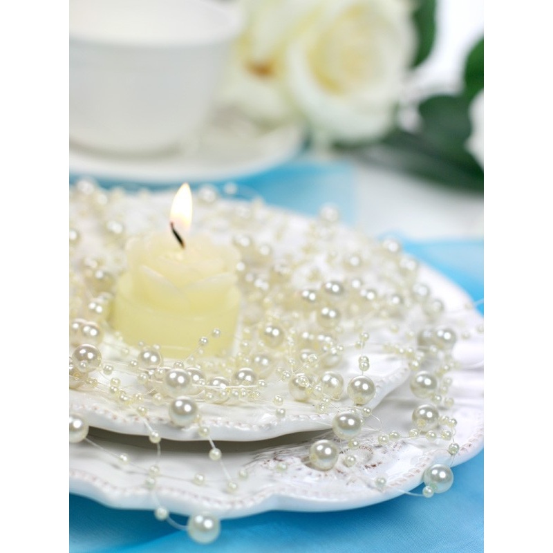 5 pearl garlands Sissi cream 1.3m