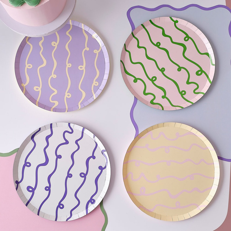 8 paper plates Bella Pastel 25cm