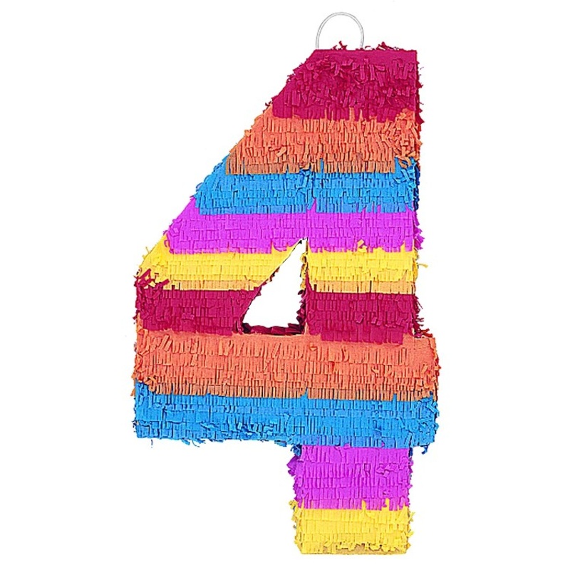 Colorful party fun pinata number 4