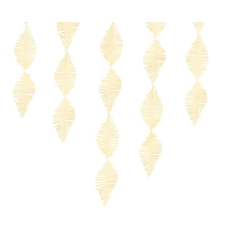 Crepe paper garland cream 3m