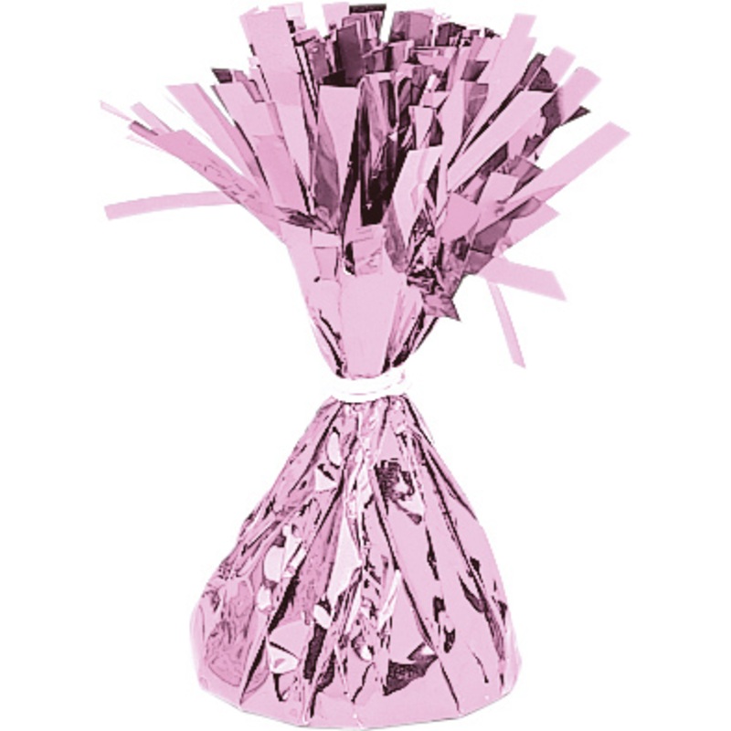 Fringed cone balloon weight in pink