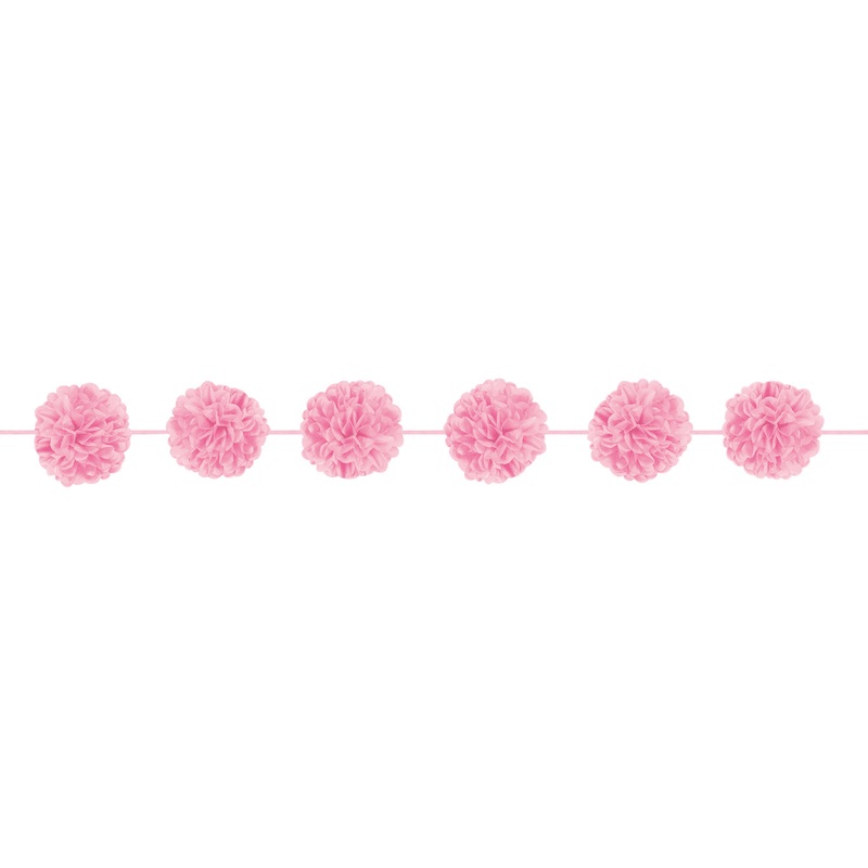 Light pink pompom garland Napoli 3.65m