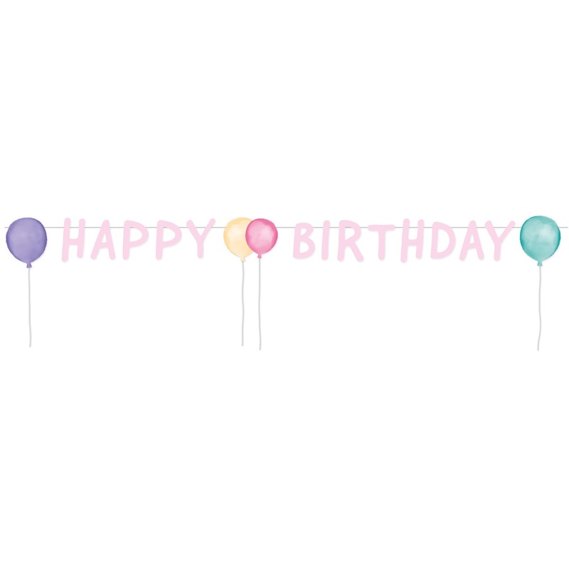 Pastel birthday garland 1.5m