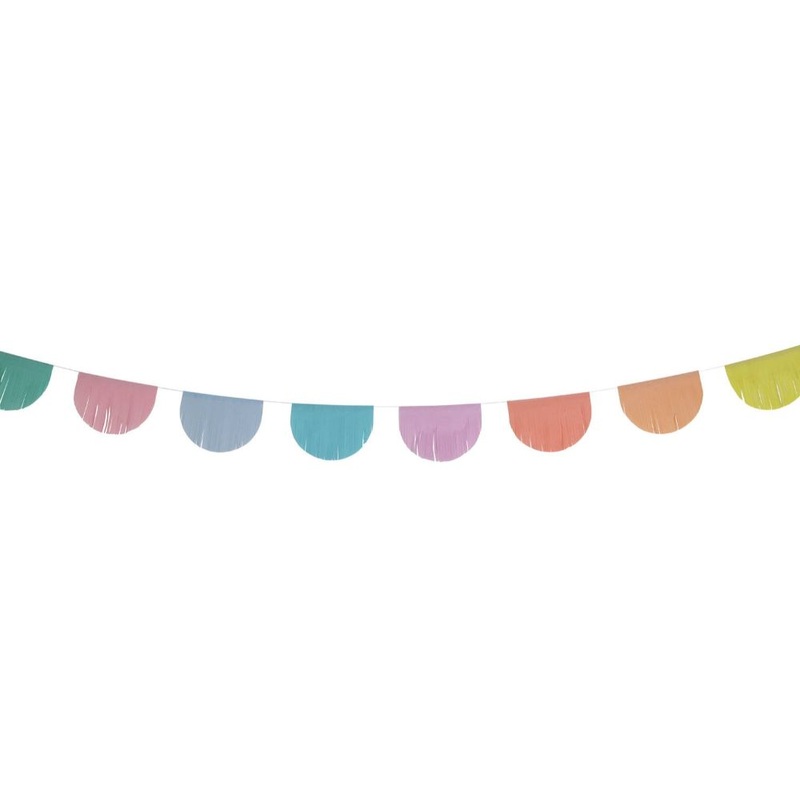 Pastel fringe garland 6m