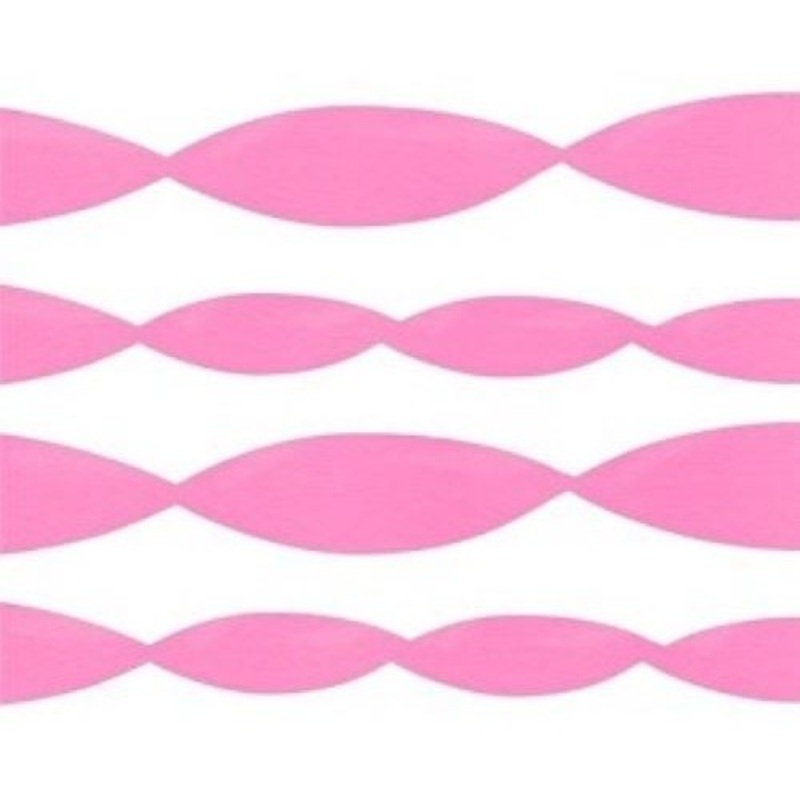 Pink crepe streamer 24m
