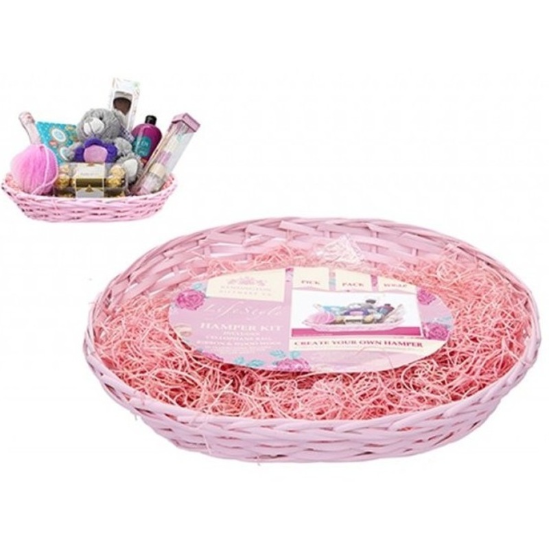 Pink gift basket set
