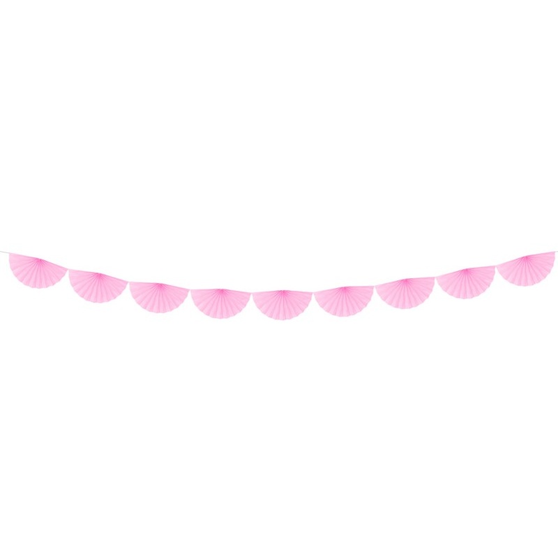 Rosette garland Daphne pink 3m x 30cm