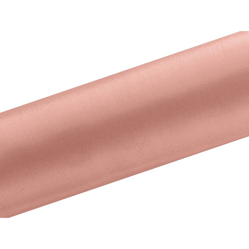 Satin fabric Eloise coral 9m x 16cm