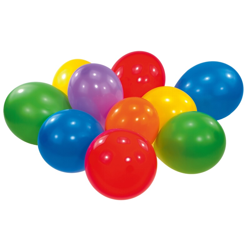 Set of 10 colorful balloons