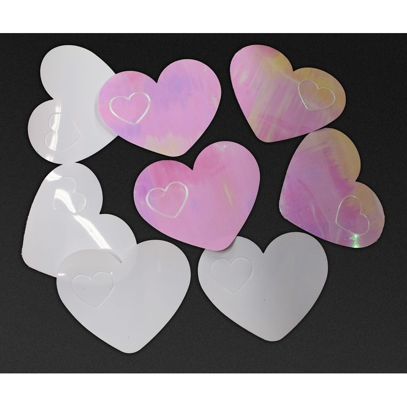XXL heart sprinkle decoration white 8 x 6.5cm