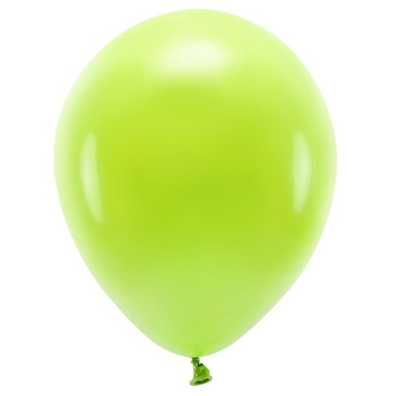 10 eco pastel balloons light green 26cm