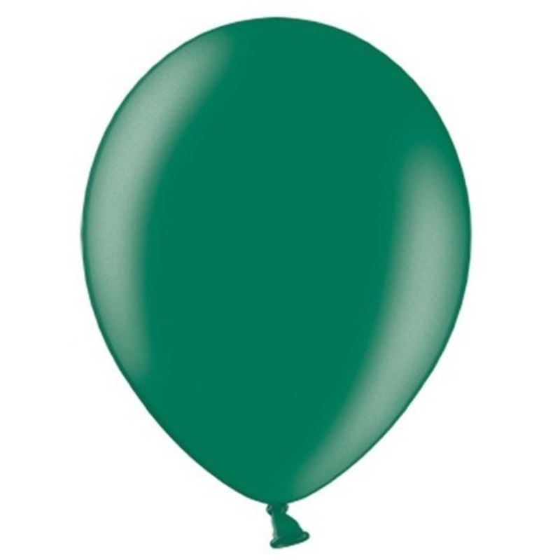10 party star metallic balloons fir green 27cm