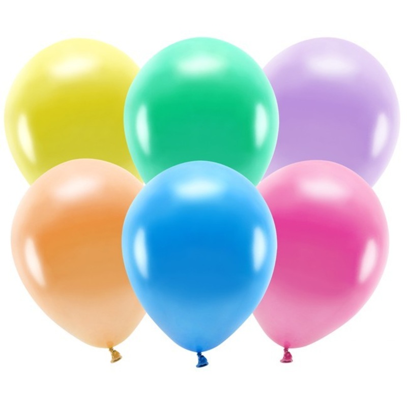 100 Eco metallic balloons colored 30cm