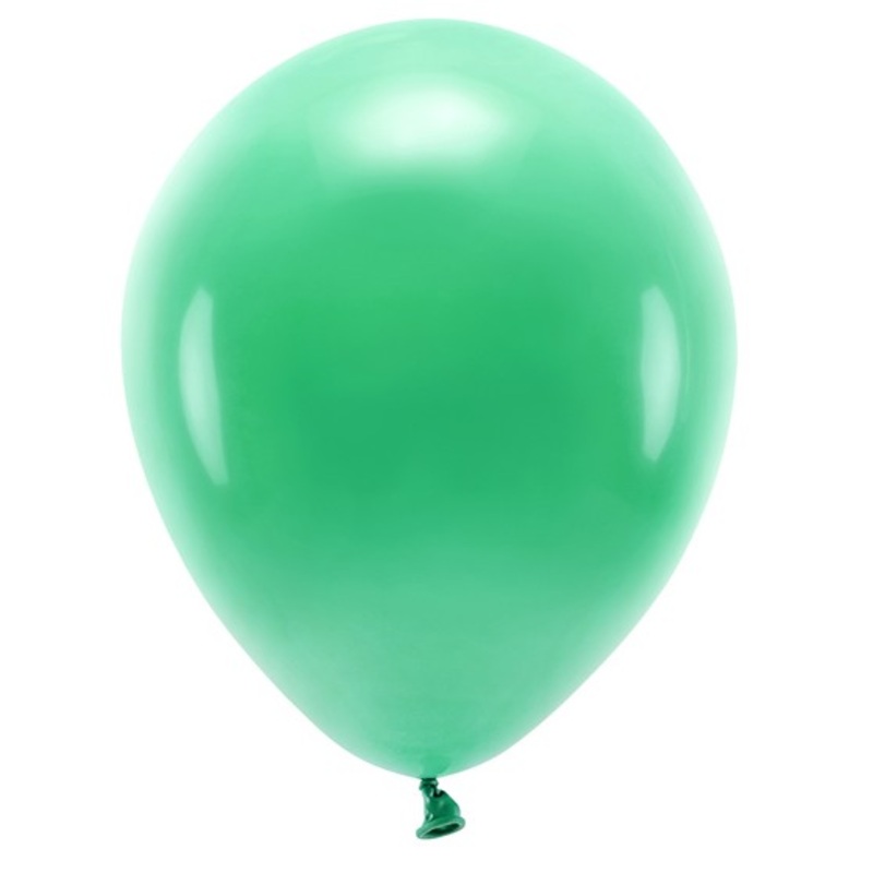 100 eco pastel balloons emerald green 30cm