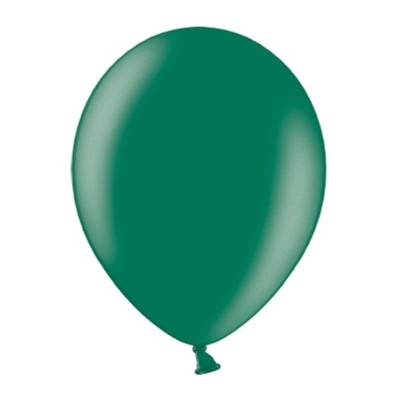 100 metallic balloons bottle green 13cm