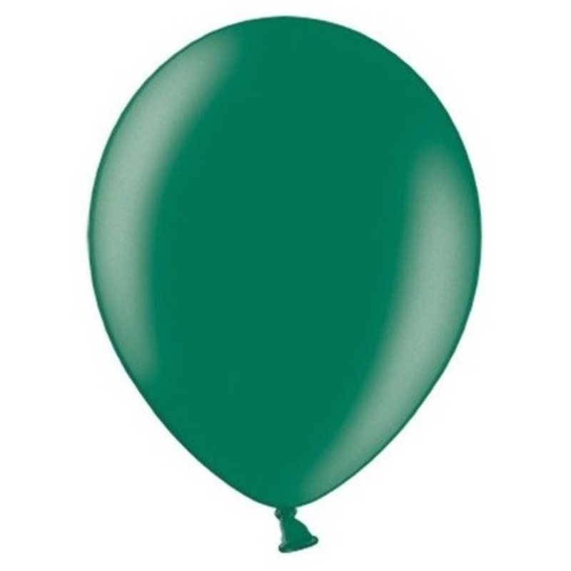 100 Partystar metallic balloons fir green 23cm