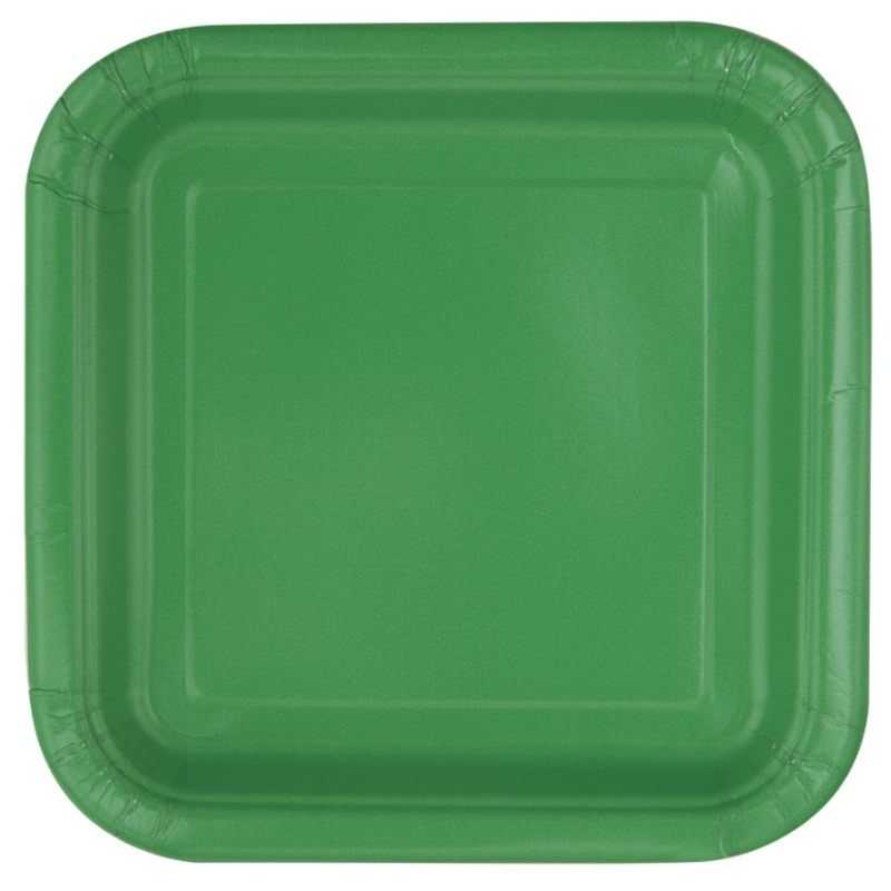 14 paper plates Vera green 23cm