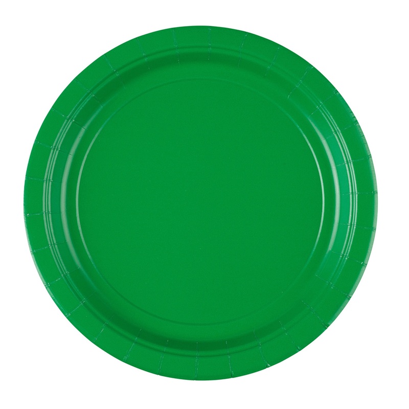 20 paper plates green 22cm