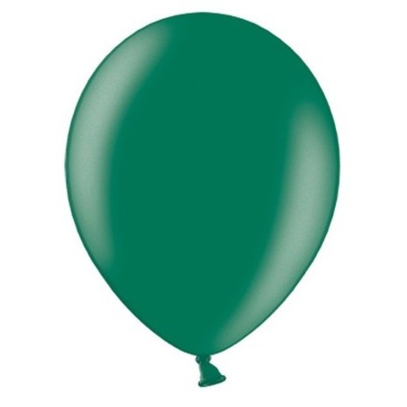 20 party star metallic balloons fir green 23cm