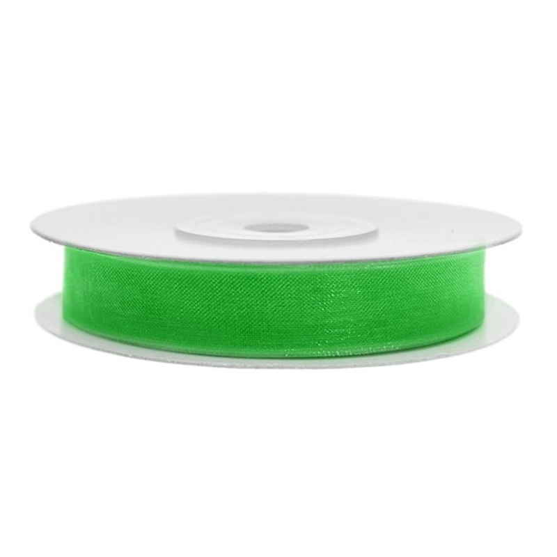 25m chiffon ribbon shamrock green